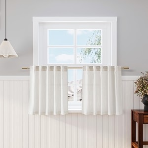Nanspring Linen Natural Curtains for Kitchen Windows