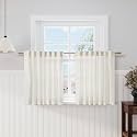 Nanspring Linen Textured Half Curtains for Windows