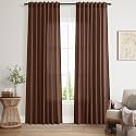 Mocha Brown Curtains 84 Inches Long for