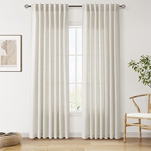 Linen Curtains 84 Inch Long for Living