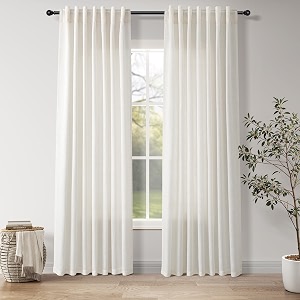 Nanspring Linen Curtains 86 Inch for Living