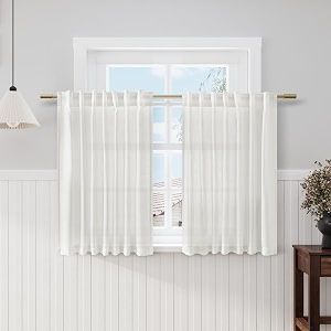 Nanspring Off White Kitchen Curtains 36 Inch