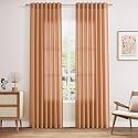 Nanspring Peach Quartz Curtains 84 Inch Long