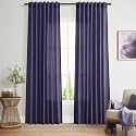 Purple Linen Curtains 84 Inches Long Back