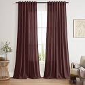 Nanspring Reddish Brown Linen Blend Light Filtering