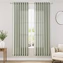 Nanspring Sage Green Semi Sheer Curtains 72