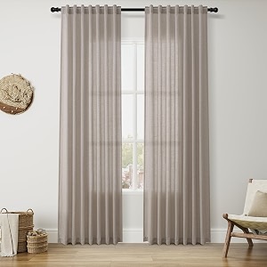 Linen Curtains 84 Inch Long for Living