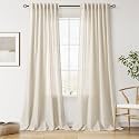 Nanspring Extra Long Linen Curtains 102 Inch