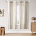 Nanspring Linen Curtains 72 Inch Long for
