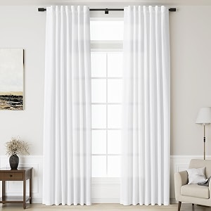 Nanspring White Extra Long Curtain 130 inches