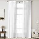Nanspring White Extra Long Curtain 130 inches