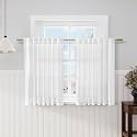 White Linen Curtains 49 Inch Length Back