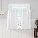 Nanspring White Linen Semi Sheer Cafe Curtains