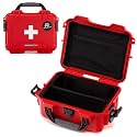 NANUK 904 Waterproof First Aid Box Empty with Lid Organizer &amp; Dividers – Durable Medical First Aid Organizer Case, IP67-Rated, Dustproof, Impact-Resistant, Floats (10.2” x 7.9” x 4.5”) – Red