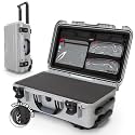 NANUK 935 Hard Case with Cubed Foam and Lid Organizer for Camera &amp; Lenses – Waterproof Protective Equipment Case with Wheels, 22” x 14” x 9” – Dustproof, Carry-On Approved for Most Airlines – Silver