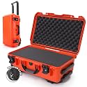 NANUK 935 Hard Case with Cubed Foam for Camera &amp; Lenses – Waterproof Protective Equipment Case with Wheels, 22” x 14” x 9” – Dustproof and Impact Resistant, Carry-On Approved for Most Airlines–Orange