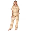 NAP BOUND 100% Cotton Women's Pajama Sets Short Sleeve Button Down Soft Pjs 2 Piece Lounge Set with Pocket Nightwear XS-XXL