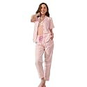 NAP BOUND 100% Cotton Women's Pajama Sets Short Sleeve Button Down Soft Pjs 2 Piece Lounge Set with Pocket Nightwear XS-XXL