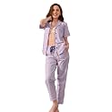 NAP BOUND 100% Cotton Women's Pajama Sets Short Sleeve Button Down Soft Pjs 2 Piece Lounge Set with Pocket Nightwear XS-XXL