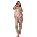 NAP BOUND 100% Cotton Women's Pajama Sets Short Sleeve Button Down Soft Pjs 2 Piece Lounge Set with Pocket Nightwear XS-XXL