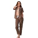 NAP BOUND 100% Cotton Women's Pajama Sets Short Sleeve Button Down Soft Pjs 2 Piece Lounge Set with Pocket Nightwear XS-XXL