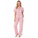 NAP BOUND 100% Cotton Women's Pajama Sets Short Sleeve Button Down Soft Pjs 2 Piece Lounge Set with Pocket Nightwear XS-XXL