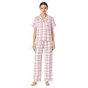 NAP BOUND 100% Cotton Women's Pajama Sets Short Sleeve Button Down Soft Pjs 2 Piece Lounge Set with Pocket Nightwear XS-XXL