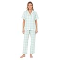 NAP BOUND 100% Cotton Women's Pajama Sets Short Sleeve Button Down Soft Pjs 2 Piece Lounge Set with Pocket Nightwear XS-XXL