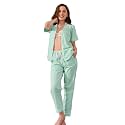 NAP BOUND 100% Cotton Women's Pajama Sets Short Sleeve Button Down Soft Pjs 2 Piece Lounge Set with Pocket Nightwear XS-XXL