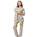 NAP BOUND 100% Cotton Women's Pajama Sets Short Sleeve Button Down Soft Pjs 2 Piece Lounge Set with Pocket Nightwear XS-XXL