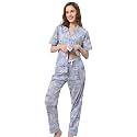 NAP BOUND 100% Cotton Women's Pajama Sets Short Sleeve Button Down Soft Pjs 2 Piece Lounge Set with Pocket Nightwear XS-XXL