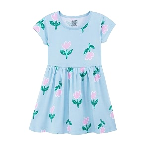 Nap Chief Girls Printed Round Neck Fit