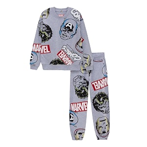 nap chief kids official superheros printed cotton co ord set for boys amp girls sweatshirt and joggers clothing set for casual wear