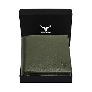 napa hide metal card holder for men amp women  rfid blocking stainless steel visiting amp credit card case  sleek pocket wallet with lock metal finish green