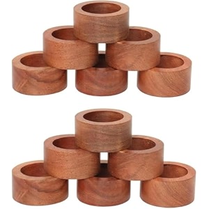 napkin rings for dinner parties receptions family gatherings or everyday use set your table with style woodan 12