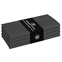 Napkins 100% Cotton Decorative Napkin Washable Cloth Napkins Set of 4 for Home, Wedding, Restaurant, Buffet Party & Camping - Grey (17"x17")
