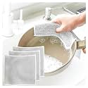 NAREVAL New Dish Cloths for Washing Dishes Multifunctional Non-Scratch Wire Dishcloth, Steel Scrubbers for Cleaning Dishes, Non Scratch Scrubbing Pads Scrubber for Utensil (Pack of 3)