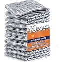 NAREVAL Non Scratch Wire Kitchen Utensils Cleaner Scrubbing Pad Reusable Cleaning Supplies Dish Washing Scrubber Sponge Scrub Cloth Pad Stainless Steel or Cleaning Dishes (Pack of 10)