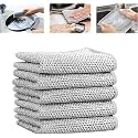 NAREVAL Scrubber Sponge Scrub Cloth Pad Non-Scratch Kitchen Utensils Cleaner Scrubbing Pad Reusable Cleaning Supplies Dishcloth for Washing Dishes Sinks Counters Easy Rinsing (Pack of 5)