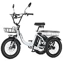 NARRAK Electric Tricycle for Adults,18" x 3.0 Fat Tire Folding Electric Trike,3 Wheels Electric Bicycle Bikes, Peak 700W Step-Thru Etrike with 468WH Removable Battery and Large Basket for Women Men