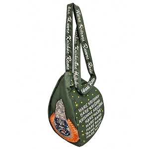 narsimha printed gomukhi japa mala bag with zip pocket cotton chanting bag for mantra jaap tulsirudraksha mala storagecolorful olive