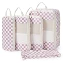 Narwey Compression Packing Cubes for Women Kids, Travel Organizer Bags