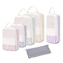 Narwey Compression Packing Cubes for Women Kids, Travel Organizer Bags