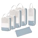 Narwey Compression Packing Cubes for Women Kids, Travel Organizer Bags