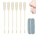 Nasal Hair Cutter, 2025 Upgraded Portable Manual Nasal Hair Trimmer for Women Men, 360° Rotating Double Sided Nose Hair Knife, Travel Essentials Nose Hair Remover Grooming Tool (Beige, 6 PCS)