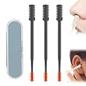 Nasal Hair Cutter, 2025 Upgraded Portable Manual Nasal Hair Trimmer for Women Men, 360° Rotating Double Sided Nose Hair Knife, Travel Essentials Nose Hair Remover Grooming Tool (Grey, 3 PCS)