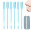 Nasal Hair Cutter, 2025 Upgraded Portable Manual Nasal Hair Trimmer for Women Men, 360° Rotating Double Sided Nose Hair Knife, Travel Essentials Nose Hair Remover Grooming Tool (Blue, 6 PCS)