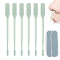 Nasal Hair Cutter, 2025 Upgraded Portable Manual Nasal Hair Trimmer for Women Men, 360° Rotating Double Sided Nose Hair Knife, Travel Essentials Nose Hair Remover Grooming Tool (Green, 6 PCS)
