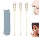 Nasal Hair Cutter, 2025 Upgraded Portable Manual Nasal Hair Trimmer for Women Men, 360° Rotating Double Sided Nose Hair Knife, Travel Essentials Nose Hair Remover Grooming Tool (Beige, 3 PCS)