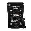 Nasal Strips for Breathing & Snoring Relief – Black Nose Strips 66×19 mm, Latex-Free, Hypoallergenic, Gentle Adhesive, Nighttime Sleep Support, 60 Count